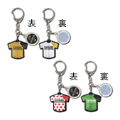 PVCキーホルダー（YELxWHT/REDxGRN）