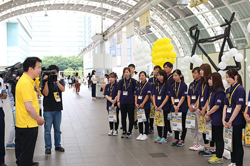 開催100日前PRの写真