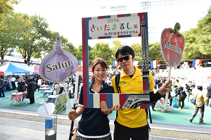 さいたまるしぇには来場の記念に撮影ができるスポットも登場