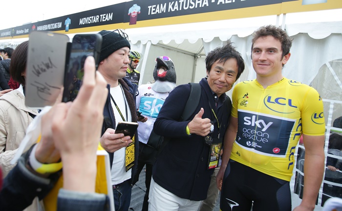 2018ツール・ド・フランス王者のゲラント・トーマス選手と記念…