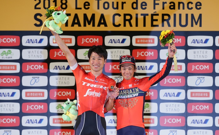 強豪選手がひしめく中、上位でフィニッシュした新城幸也選手と…